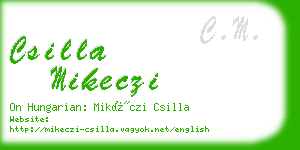 csilla mikeczi business card